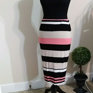 🍍BOBEAU Striped Pencil Skirt